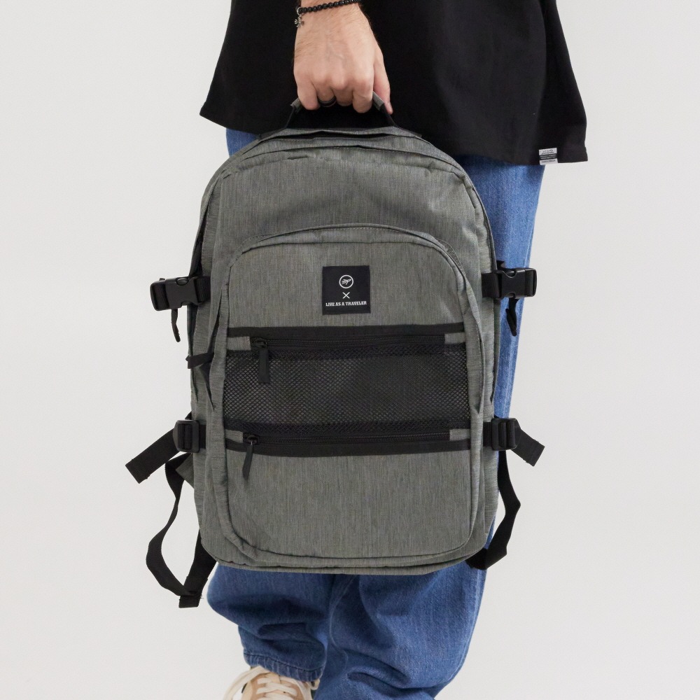 NEW-ROPE ONE POCKET BACKPACK (GRAY)